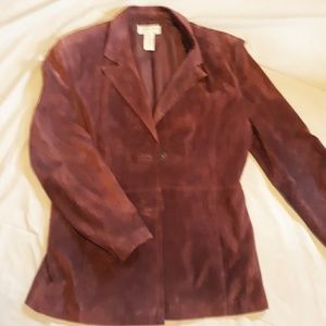 Maroon Suede Blazer